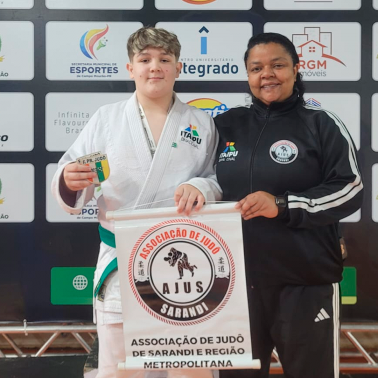 Atleta de Sarandi conquista ouro no Paranaense de Judô Sub-13 e garante vaga na fase final do Campeonato Brasileiro